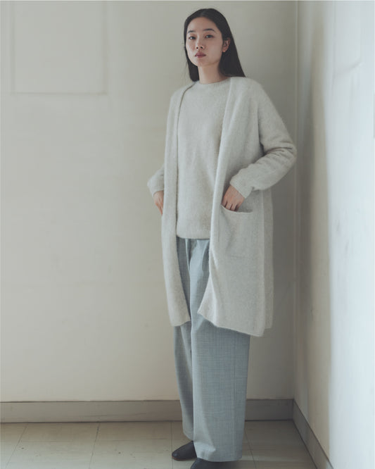 フォックスウール ロングカーディガン