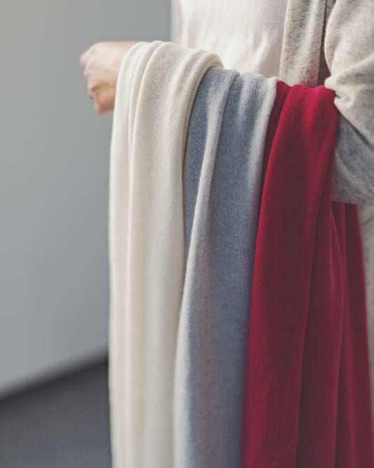 カシミヤ 手横ストール