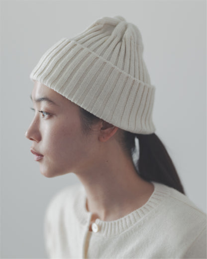 カシミヤ　手横ニット帽