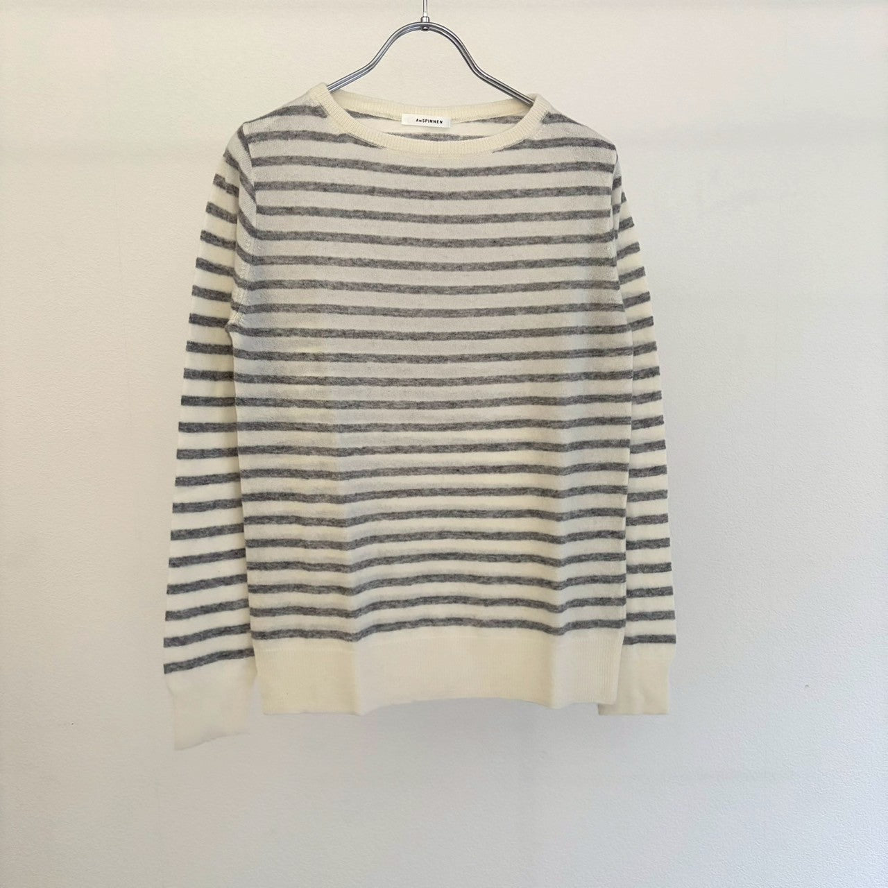 カシミヤ　薄手ボーダーセーター 26AW