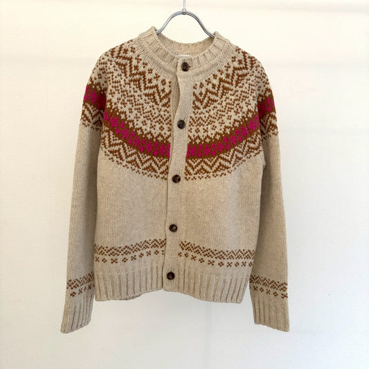 ウールカシミヤ　ジャガードカーディガン 26AW