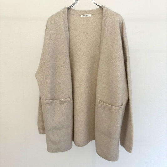 フォックスウール　ボタンレスカーディガン