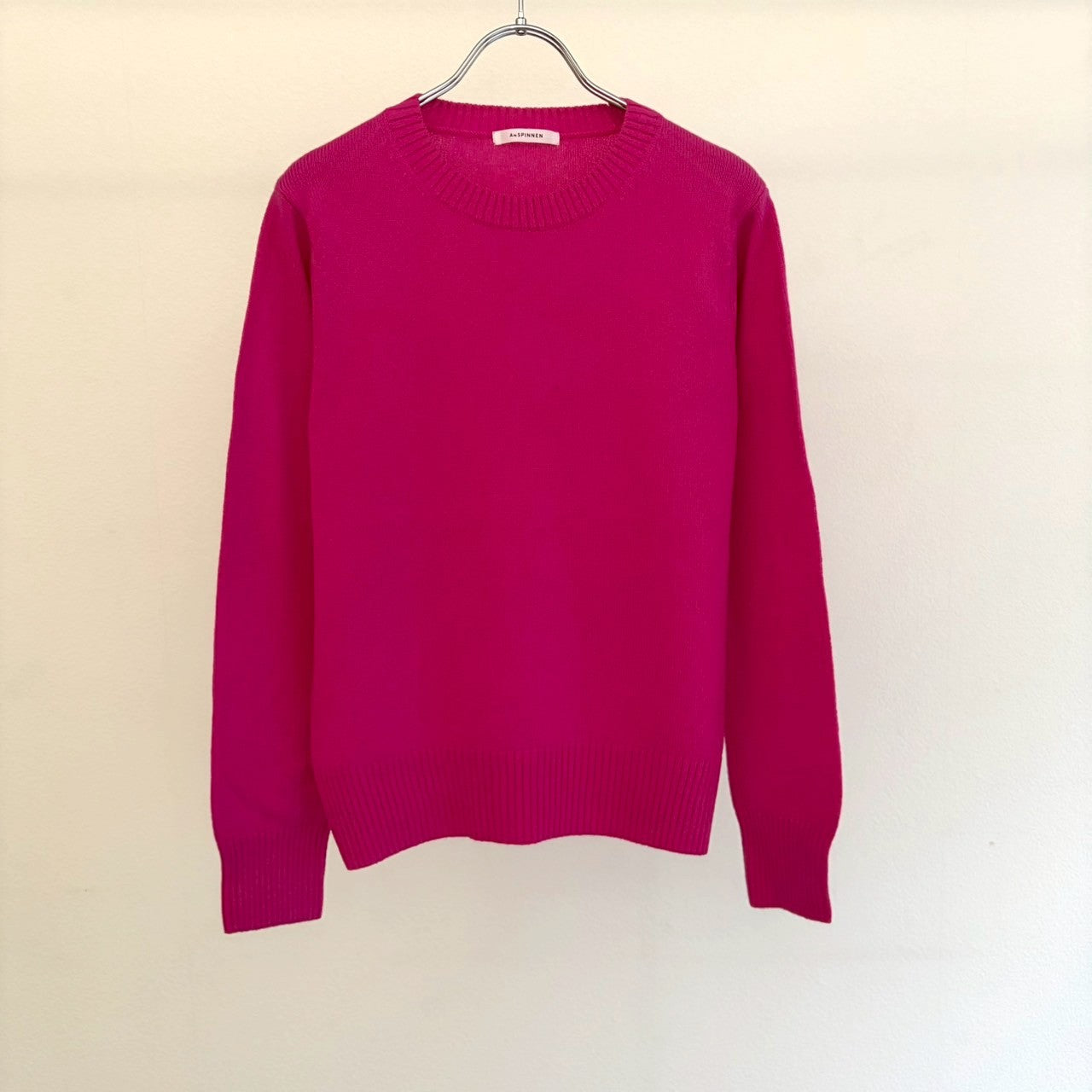 カシミヤ　クルーネックセーター　M