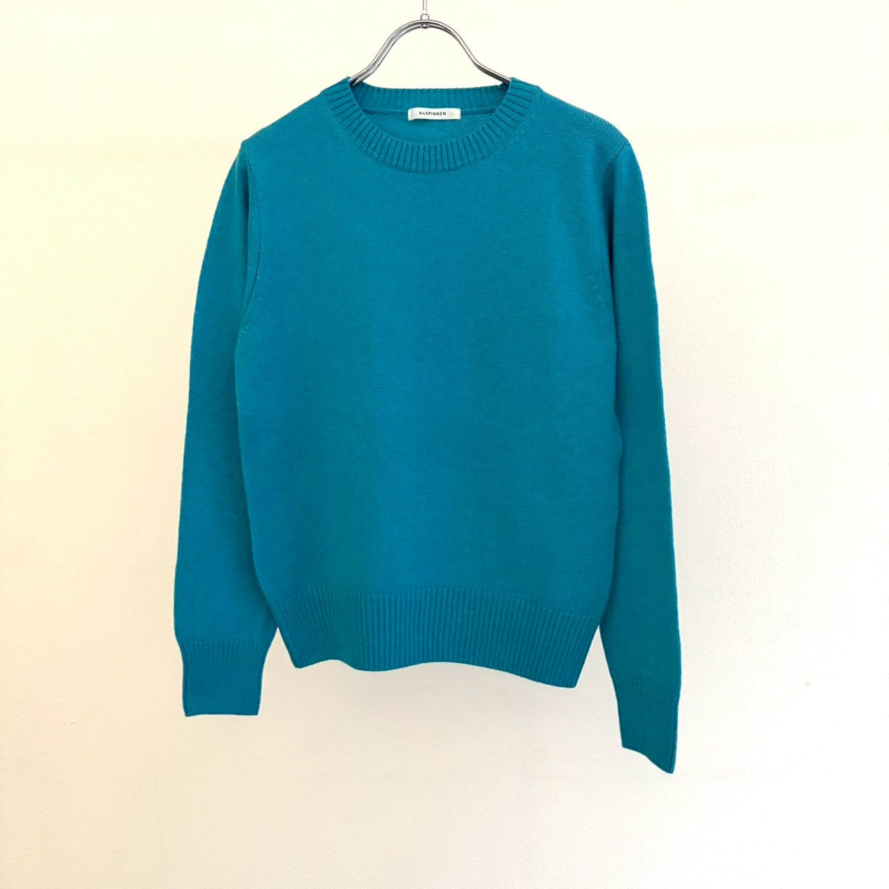 カシミヤ　クルーネックセーター　M